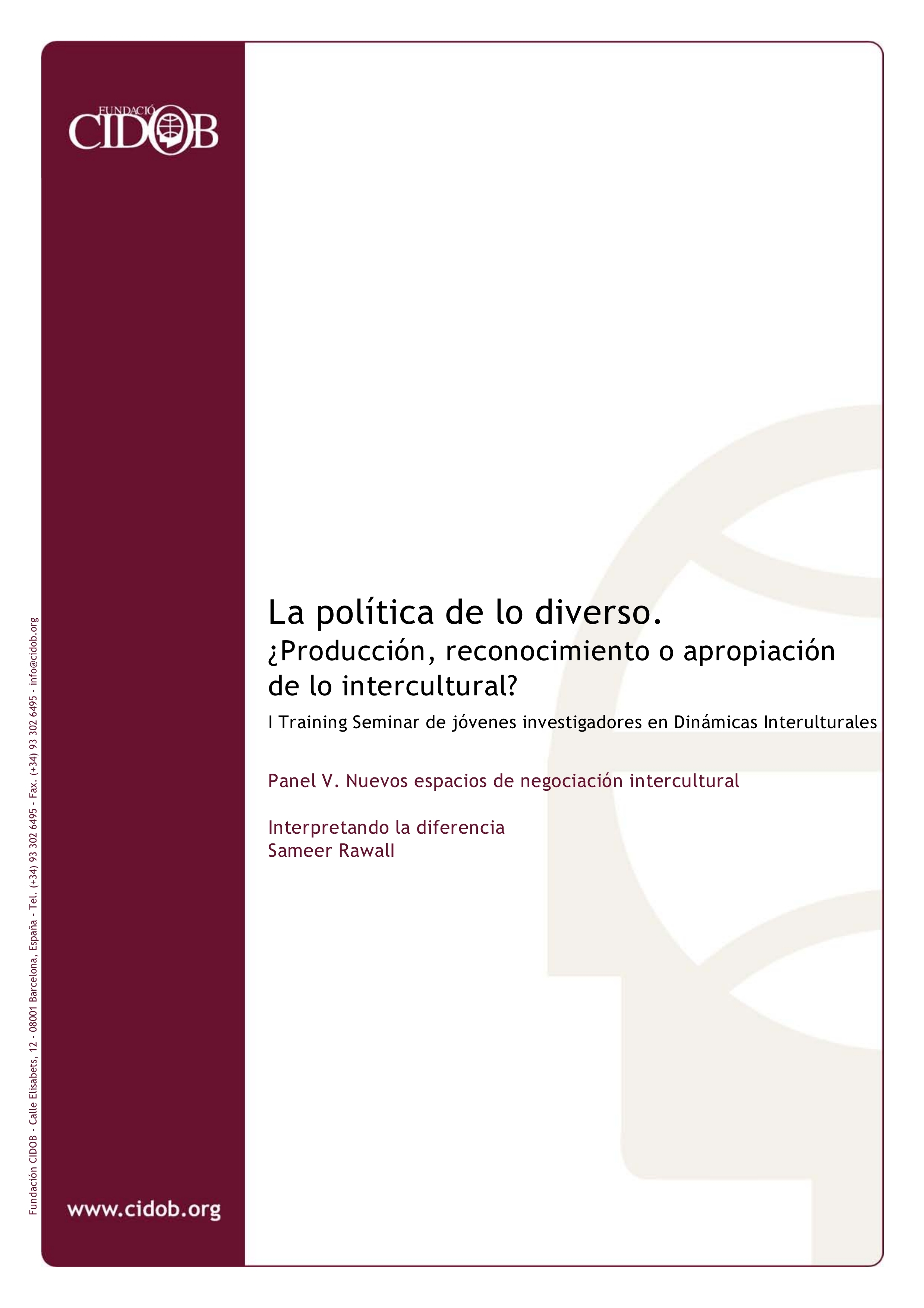 Paper presented in CIDOB, Barcelona conference
